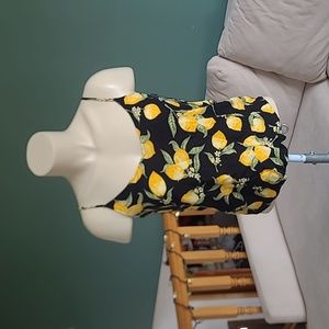 H&M Divided Lemon Print Camisole, size 0